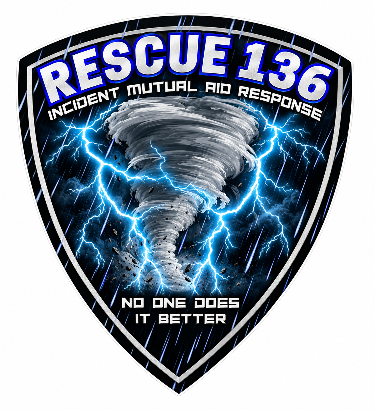 Rescue 136 Tornado ECONOMY Customer Decal Economy Bulk Decals (sqd.1)
