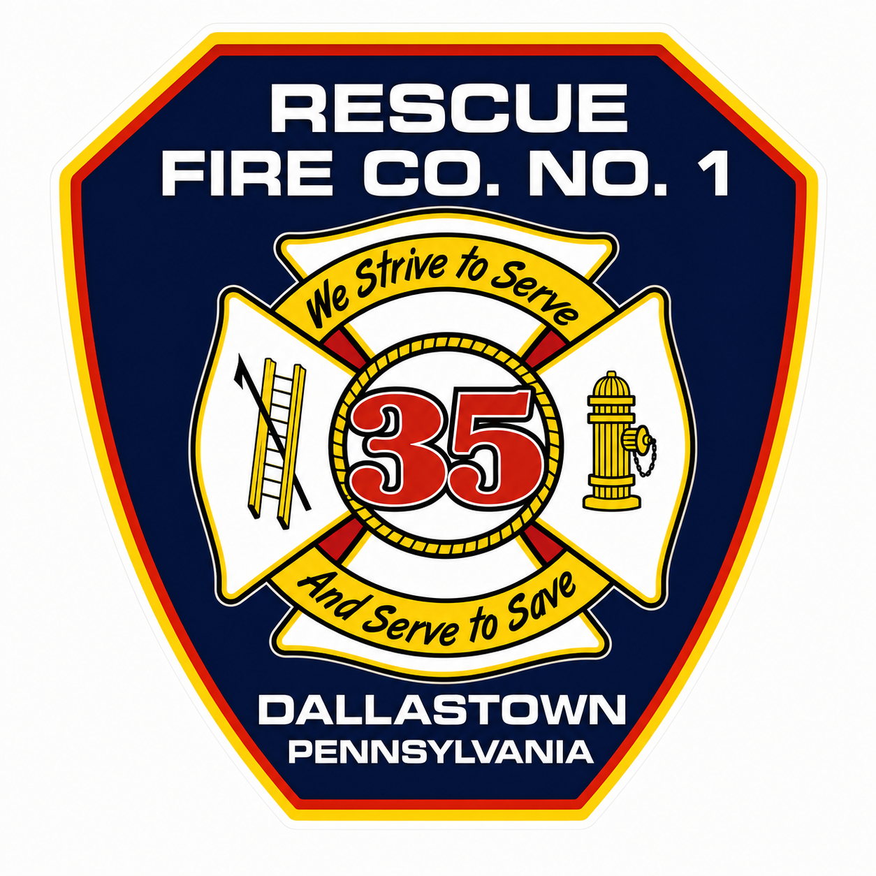 Rescue Fire Company 1 Customer Window or Helmet Decal economy non-reflective decal