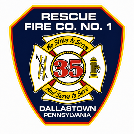 Rescue Fire Company 1 Customer Window or Helmet Decal economy non-reflective decal