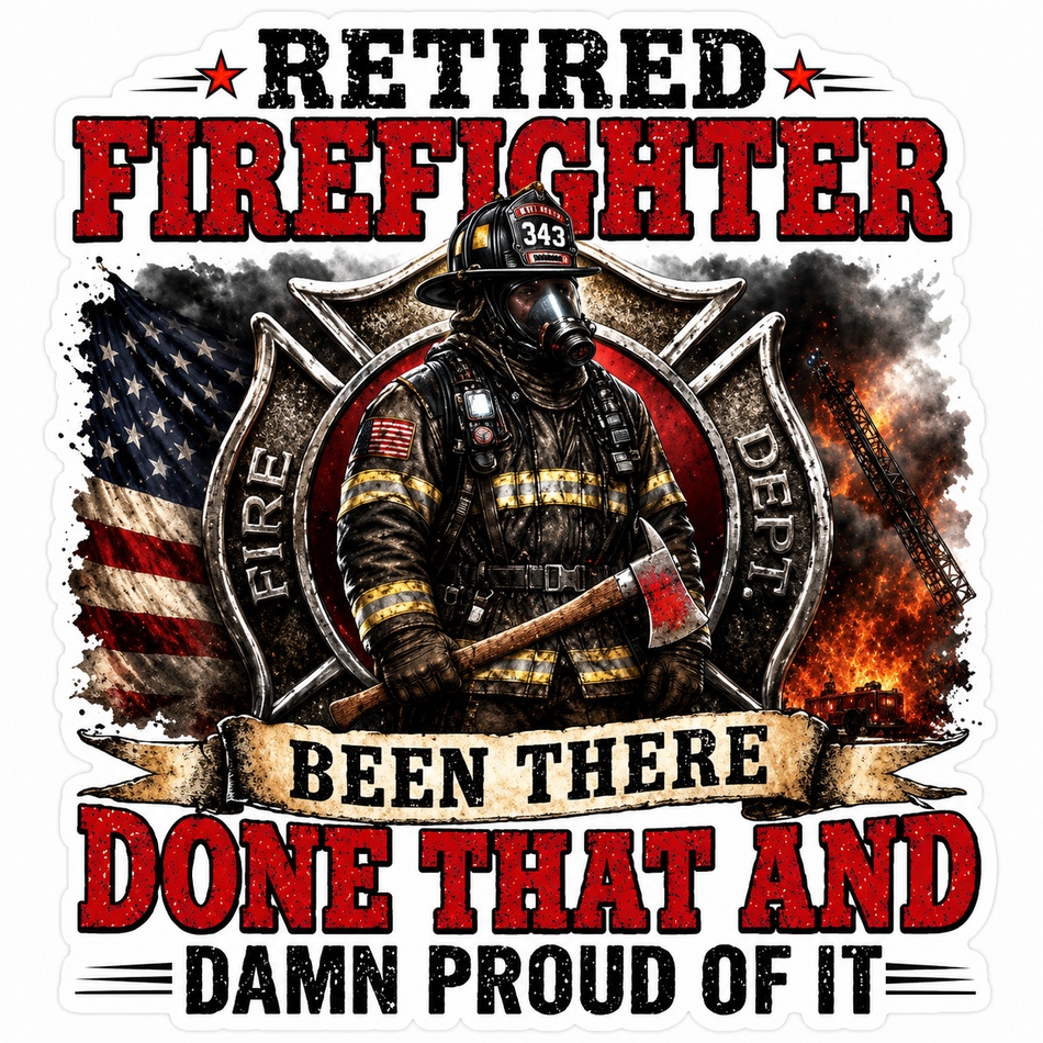 Retired FF Been There Customer Window or Helmet Decal (sqd.1)