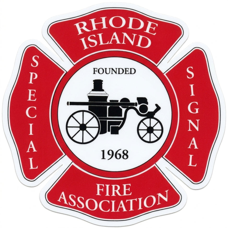 Rhode Island Maltese Cross Window/Helmet Decal or MAGNET (sqd.1)