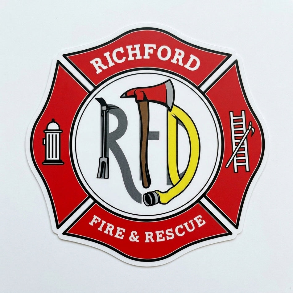 Richford Fire and Rescue Window/Hardhat Decal