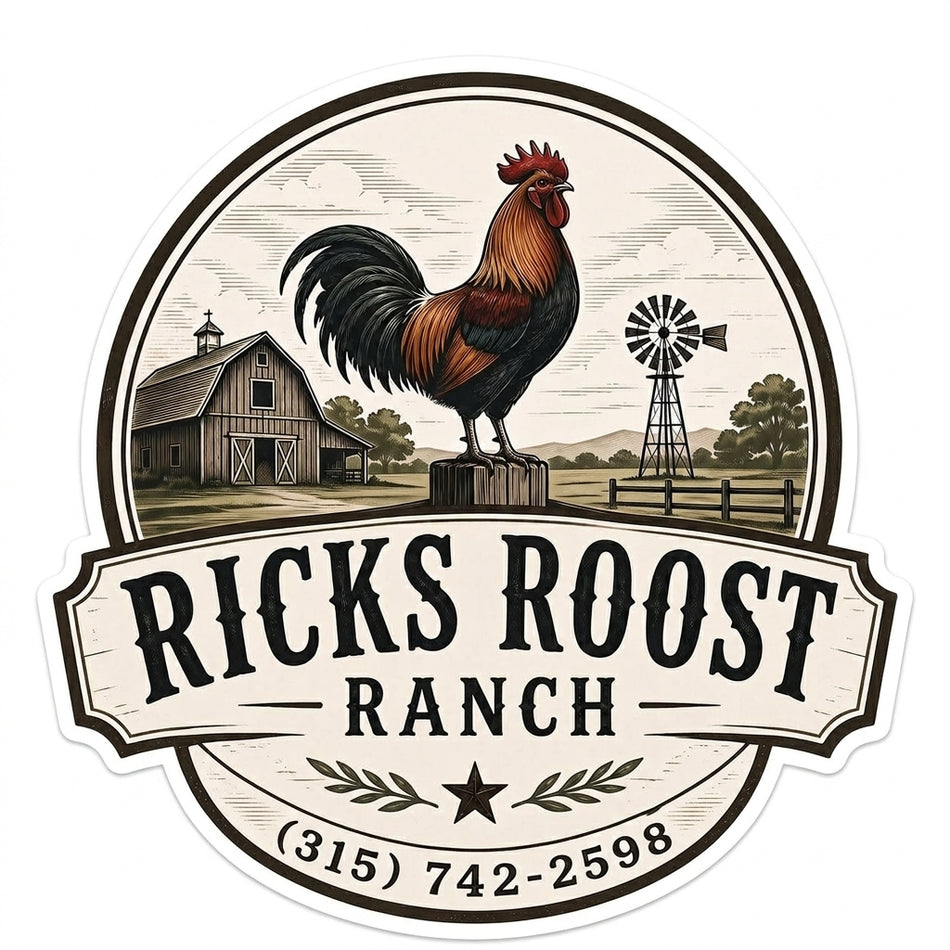 Ricks Roost Ranch Window/Helmet Decal or MAGNET