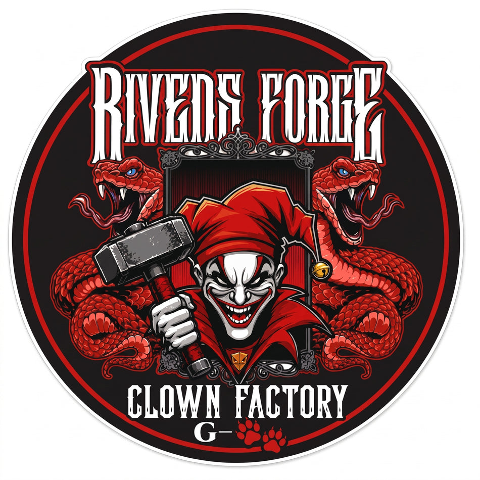 Rivens Forge Circle Customer Decal or Magnet (sqd.1)