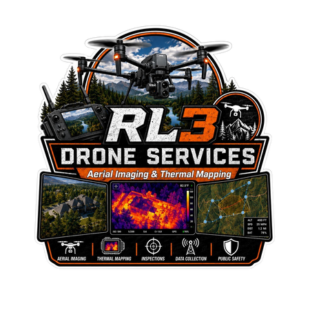 RL3 Drone Service Customer Window or Helmet Decal economy non-reflective decal