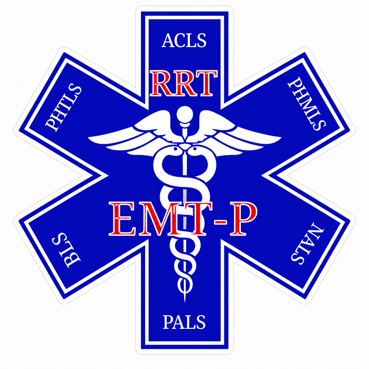 RRT EMT-P Window or Helmet Decal economy non-reflective decal