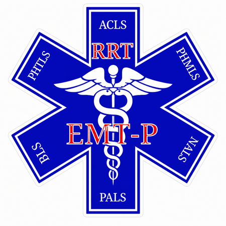 RRT EMT-P Window or Helmet Decal economy non-reflective decal