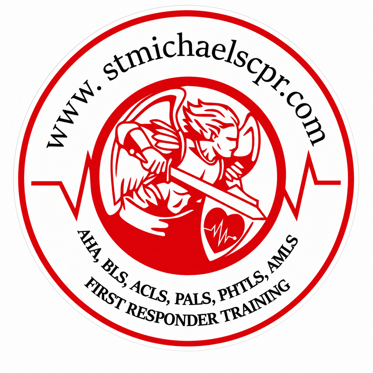 Saint Michaels Training Window or Helmet Decal economy bulk decal