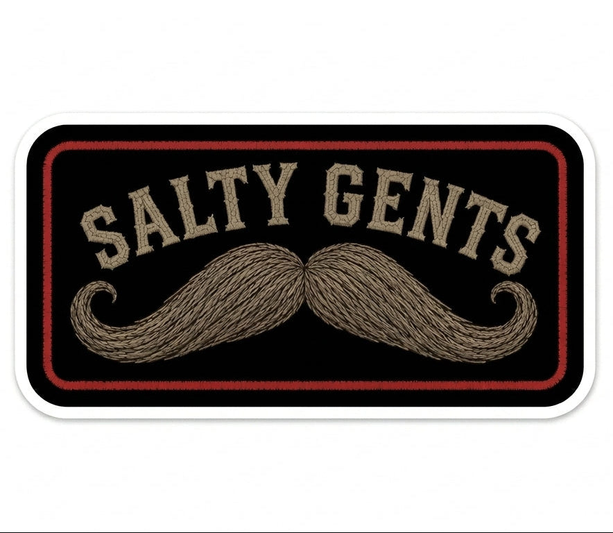 Salty Gents V2 Window or Helmet Decal (rctd.1)