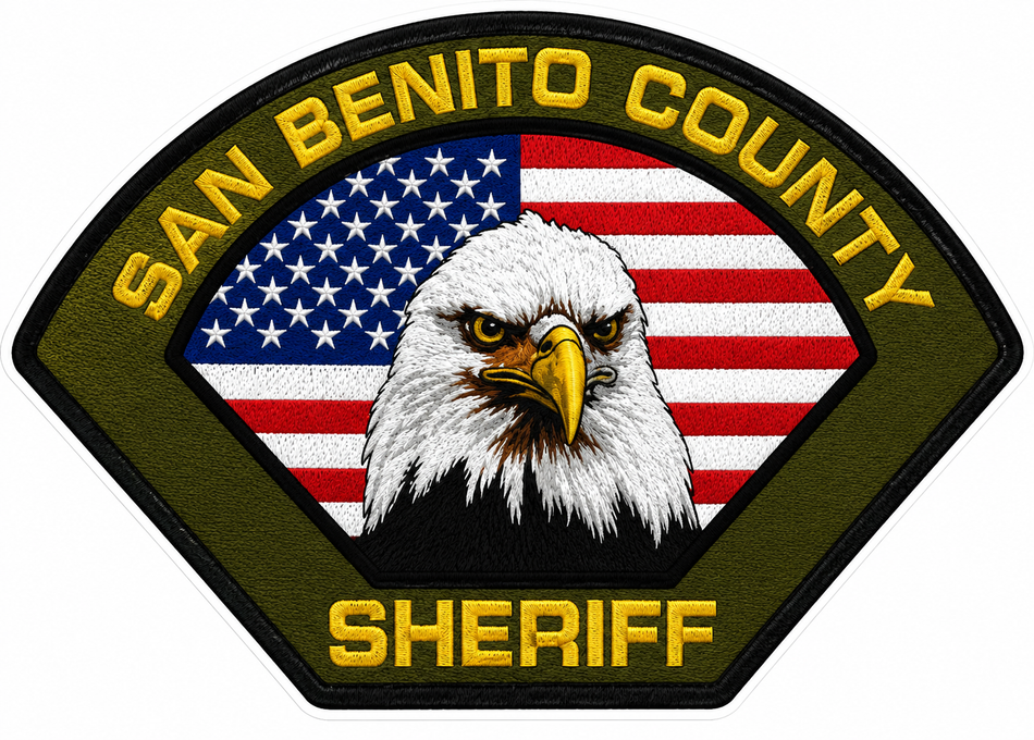 San Benito Sheriff Window or Helmet Decal (rct.1)