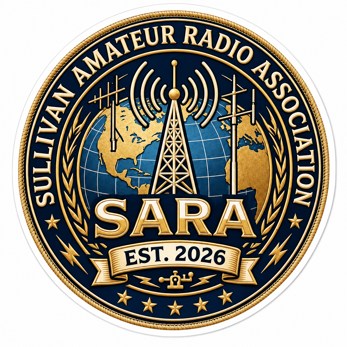 SARA Amateur Radio Customer Window or Helmet Decal economy non-reflective decal