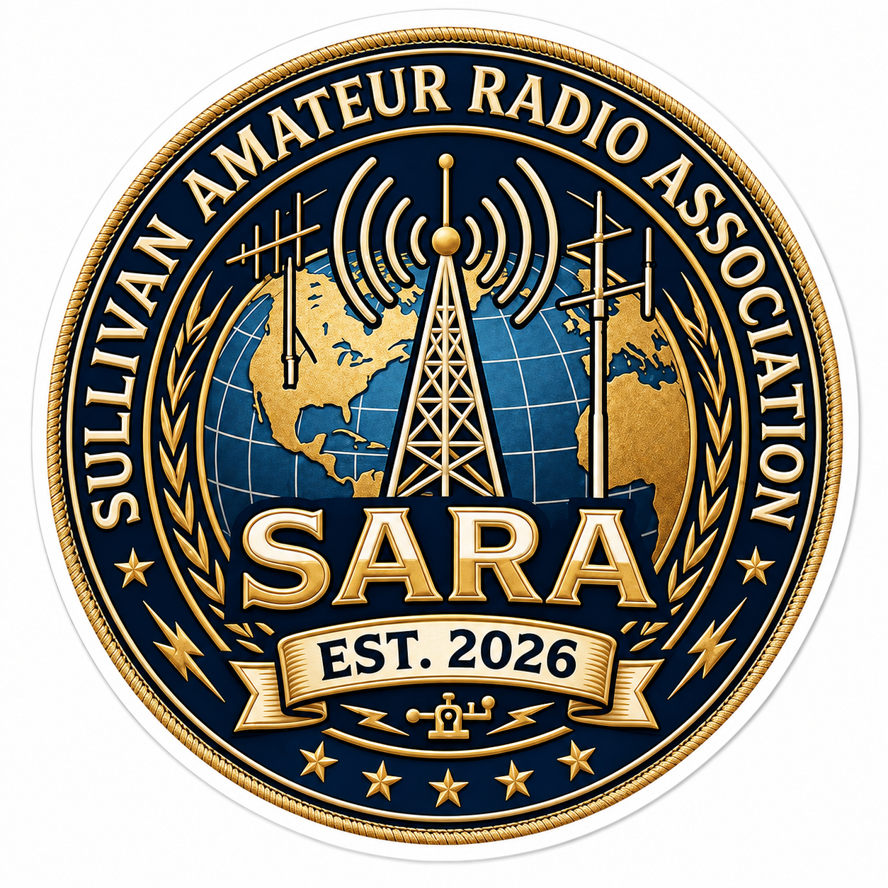 SARA Amateur Radio Customer Window or Helmet Decal economy non-reflective decal