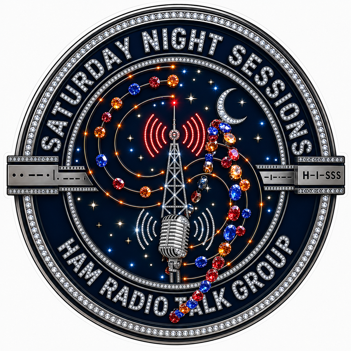 Saturday Night Sessions Customer Window or Helmet Decal economy non-reflective decal