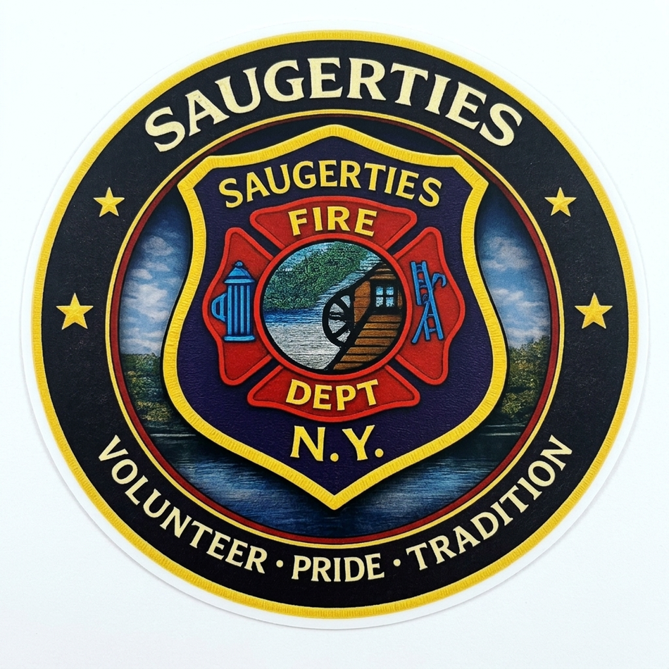 Saugerties Fire Dept. Window/Helmet Decal or MAGNET (sqd.1)