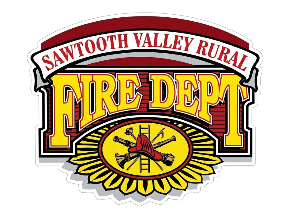 Sawtooth Valley Rural Window or Helmet Decal (rctd.1)