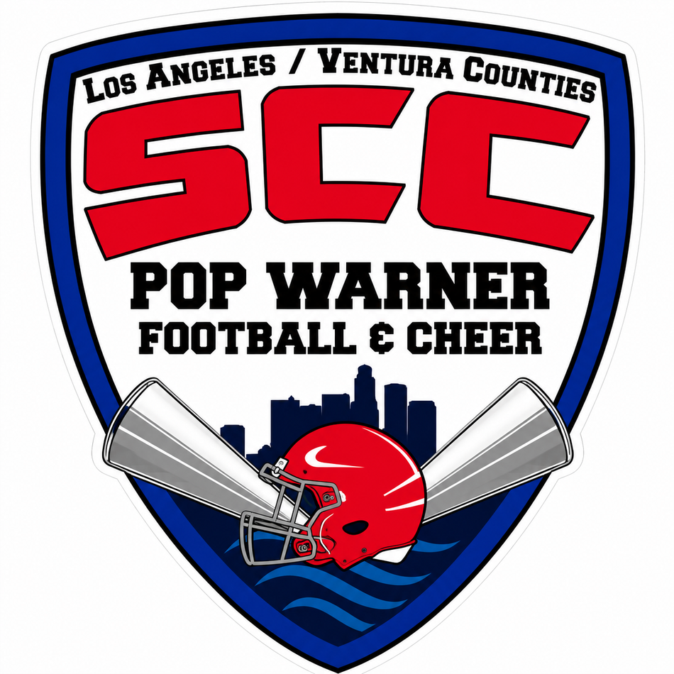SCC Pop Warner Football Customer Window or Helmet Decal (sqd.1)