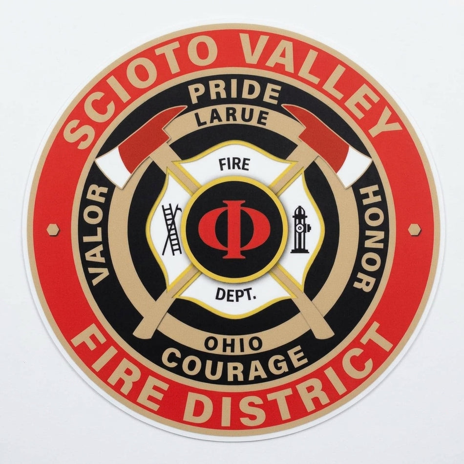 Scioto Valley Fire District Window or Helmet Decal