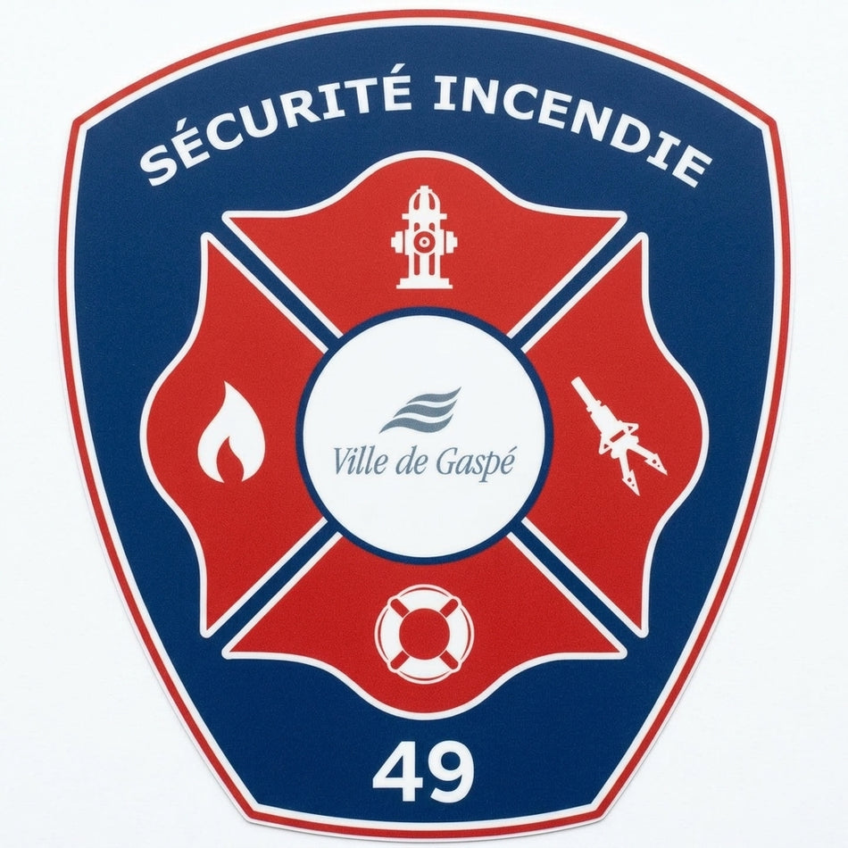 Securite Incendie Fire Dept Window/Hardhat Decal (sqd.1)