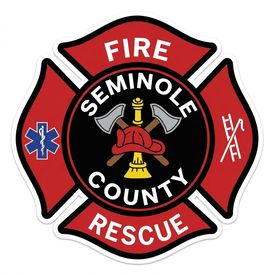 Seminole County Fire Rescue Window/Helmet Decal or MAGNET