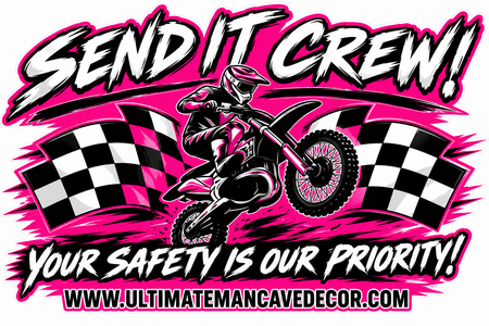 send it crew PREMIUM Customer Window or Helmet Decal (rct.1)