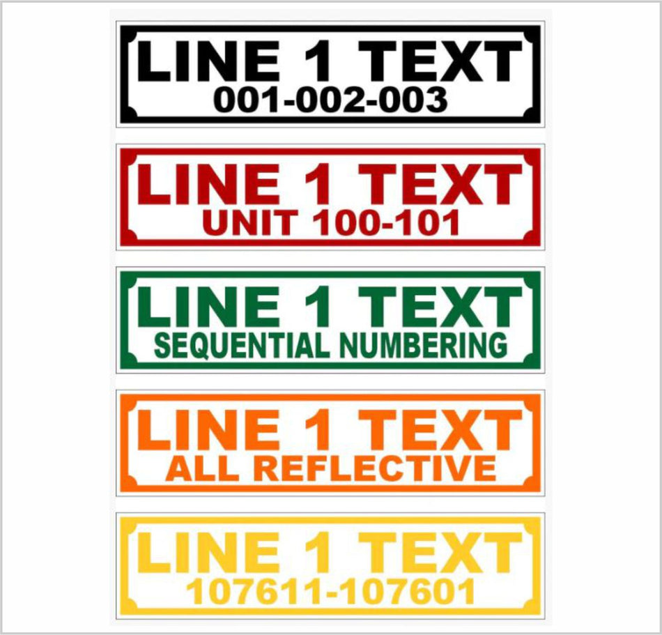 Firefighter Equipment Labels - Sequential Larger Equipment Labels 3" x 0.75"