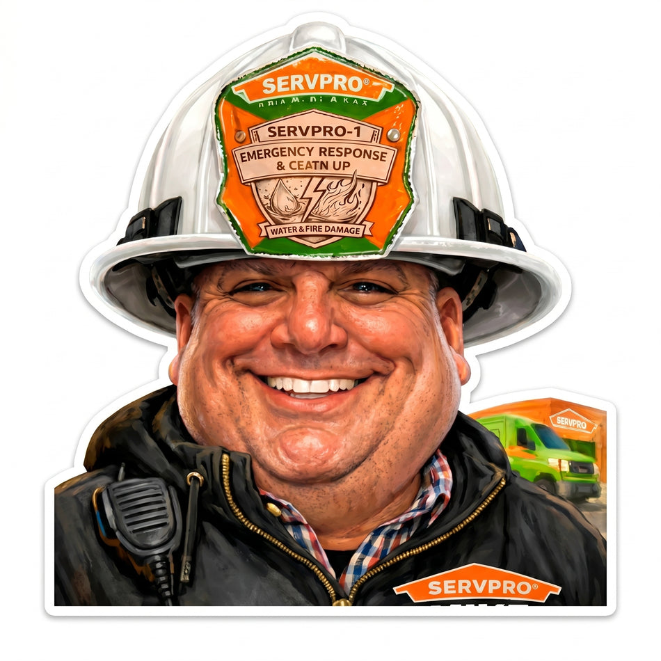 Servpro Emergency Guy Window/Helmet Decal or MAGNET