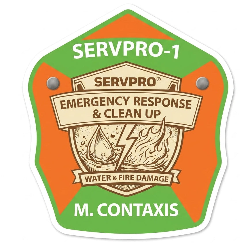 Servpro-1 M. Contaxis Window/Helmet Decal or MAGNET (sqd.1)