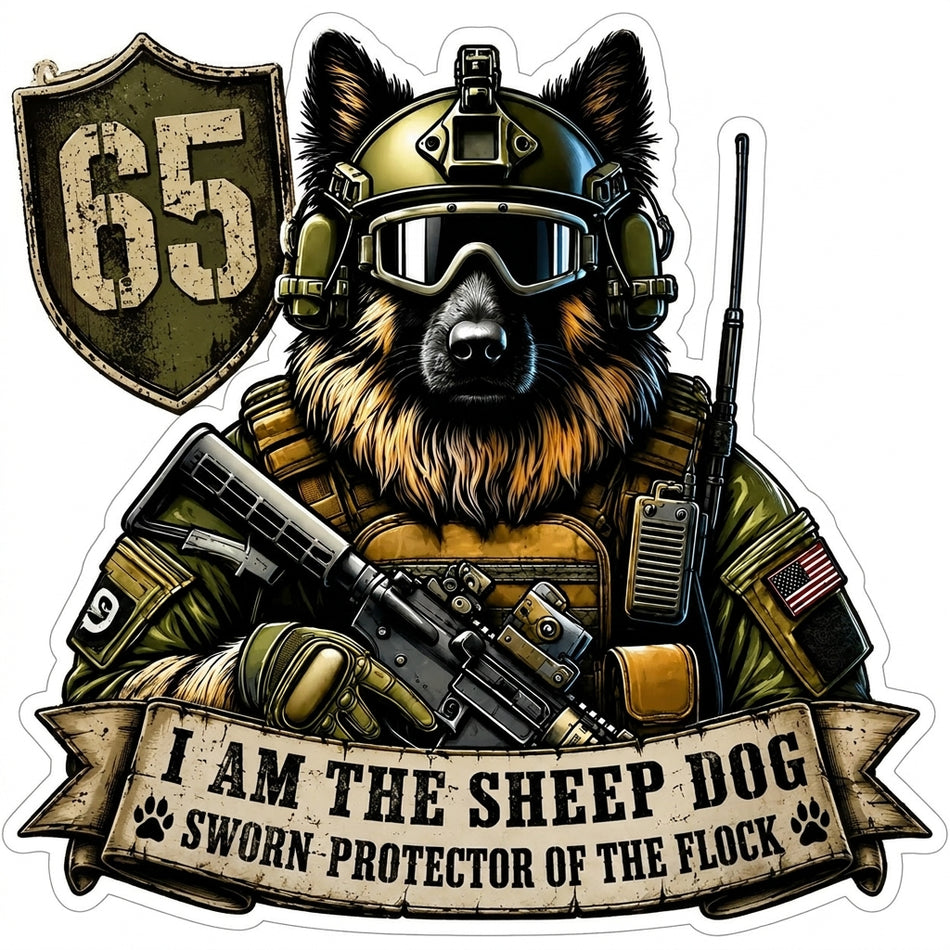 I am the Sheep Dog Window/Hardhat Decal (sqd.1)