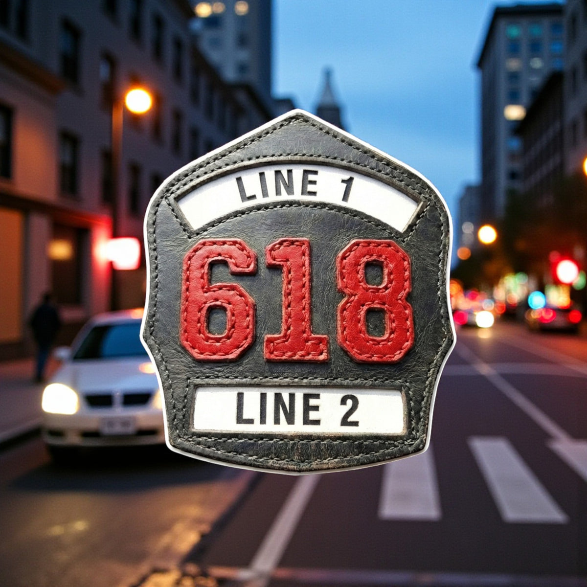 Firefighter Shield Decal AI Type B Style Customizable Powershield Deca ...