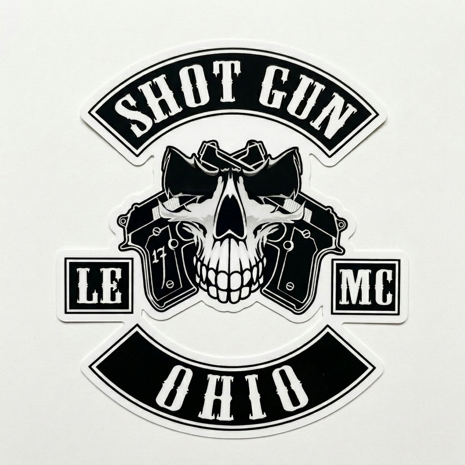 Shot Gun Ohio Window/Helmet Decal or MAGNET (sqd.1)