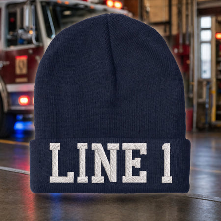 Custom Firefigher Winter Hat - Single Color Initial Embroidered Winter Hat main fire department product image