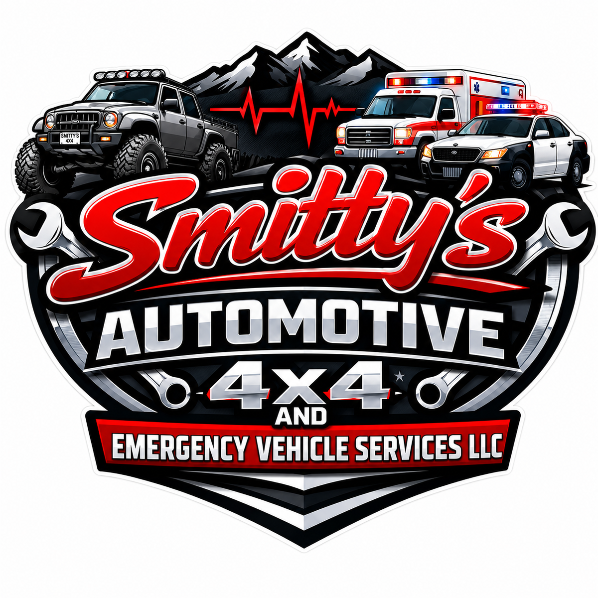Smitty's Automotive Customer Window or Helmet Decal economy non-reflective decal