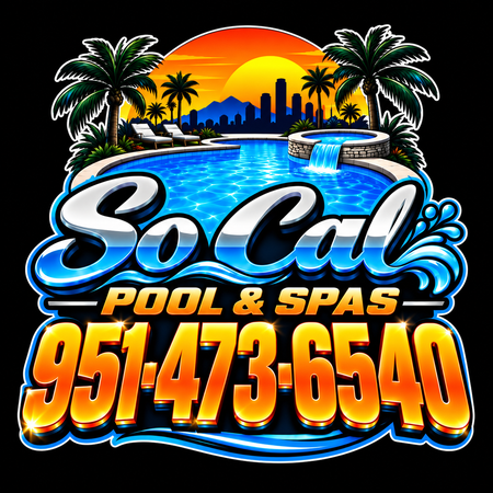 SoCal Pools and Spas PREMIUM Customer Window or Helmet Decal (sqd.1)