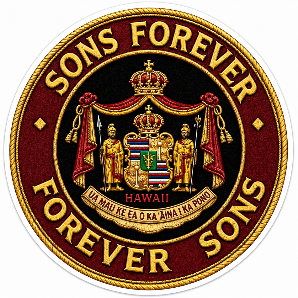 Sons Forever Circle Customer Window or Helmet Decal economy non-reflective decal
