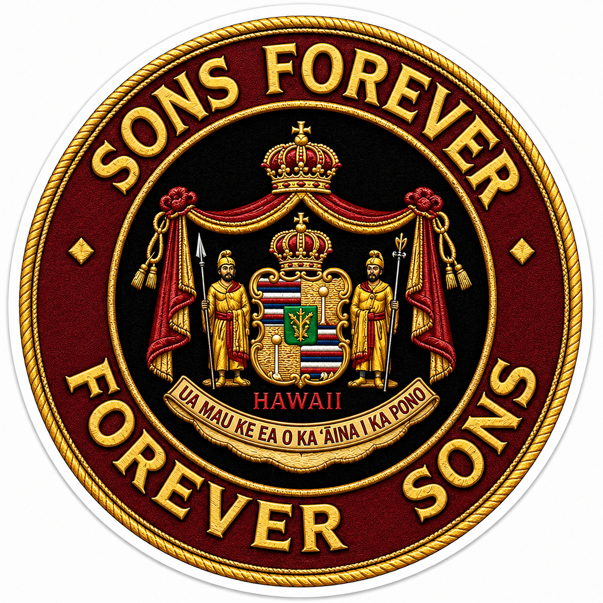 Sons Forever Circle Customer Window or Helmet Decal economy non-reflective decal
