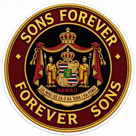 Sons Forever Circle Customer Window or Helmet Decal economy non-reflective decal