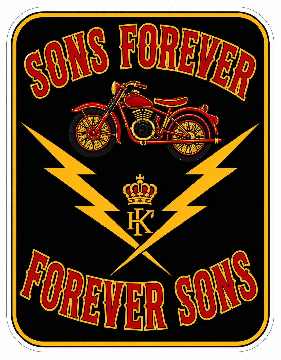 Sons forever Forever Sons Customer Decal or Magnet economy non-reflective decal