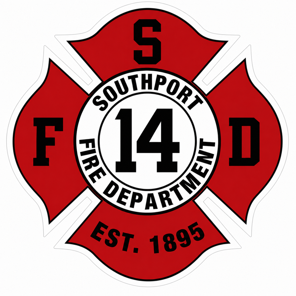 Southport Fire Department Customer Window or Helmet Decal (sqd.1)