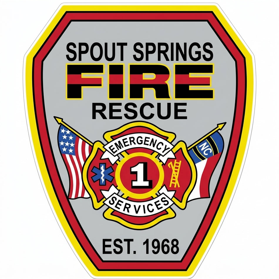 Spout Springs Fire Rescue Window/Helmet Decal or MAGNET
