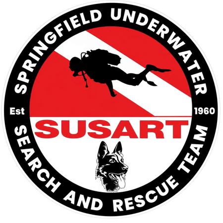 Springfield Underwater Search & Rescue Custom Window or Helmet Decal economy non-reflective decal