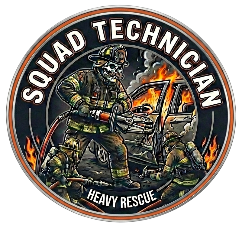 Squad Technician Skeleton Customer Window or Helmet Decal