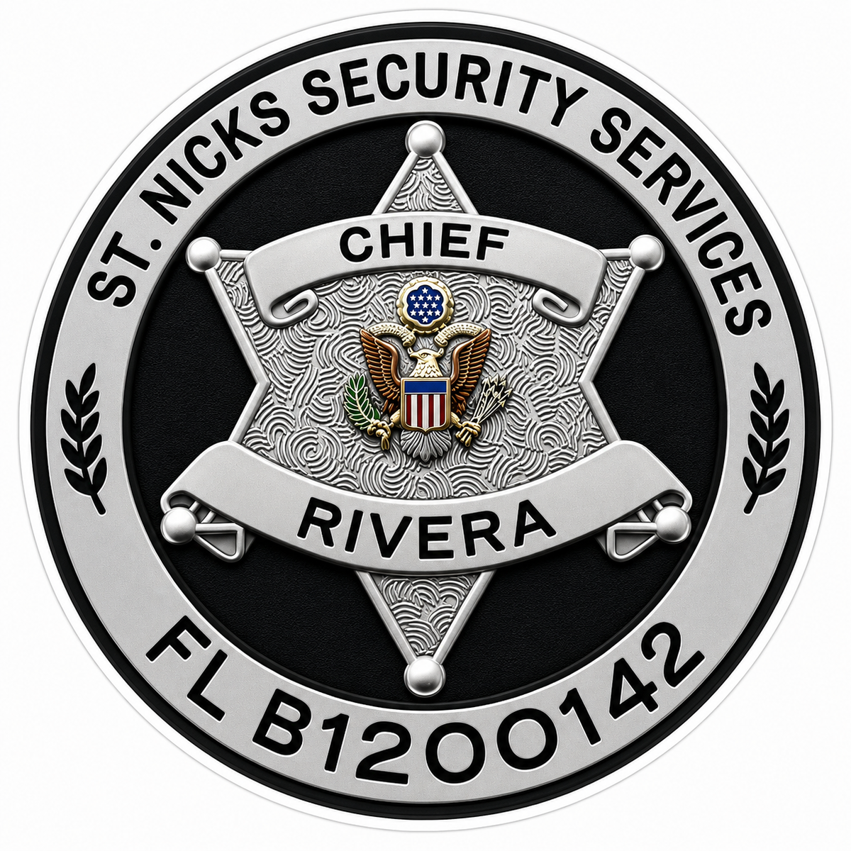 St. Nicks Security Services Custom Decal or Magnet economy non-reflective decal