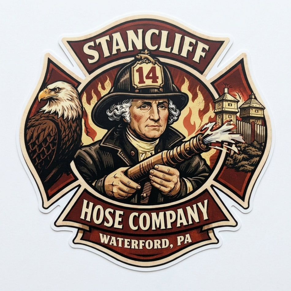 Stancliff Hose Company Window or Helmet Decal (sqd.1)