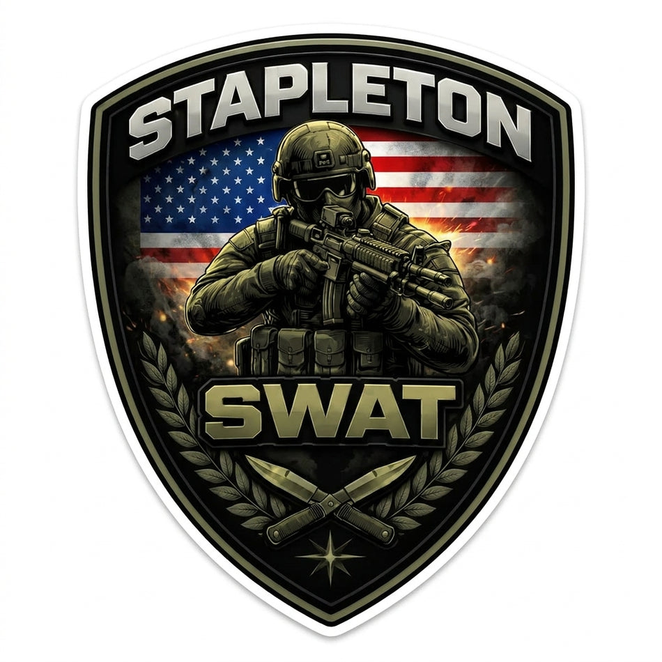 Stapleton Swat Badge Window/Helmet Decal or MAGNET (sqd.1)