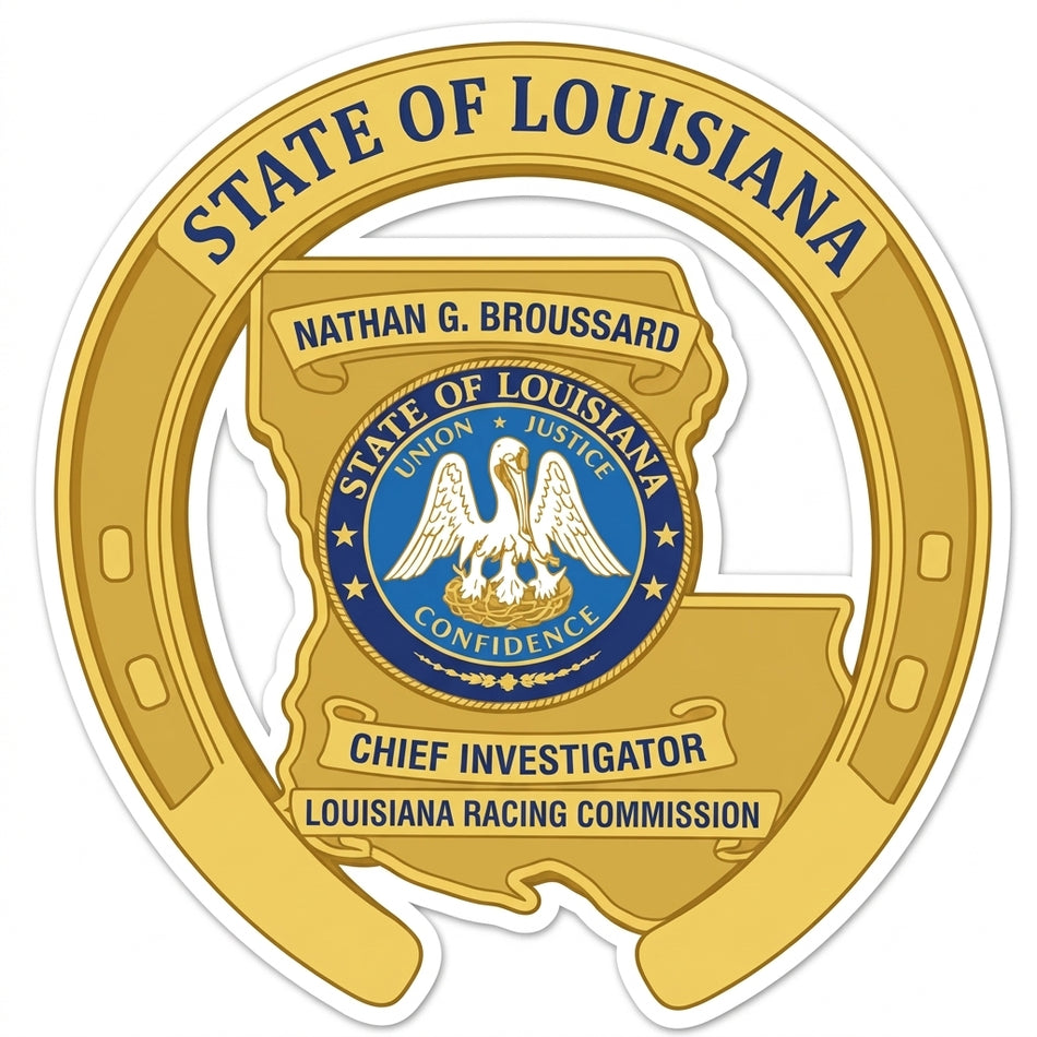 State of Louisiana Nathan Broussard Badge Customer Decal or Magnet