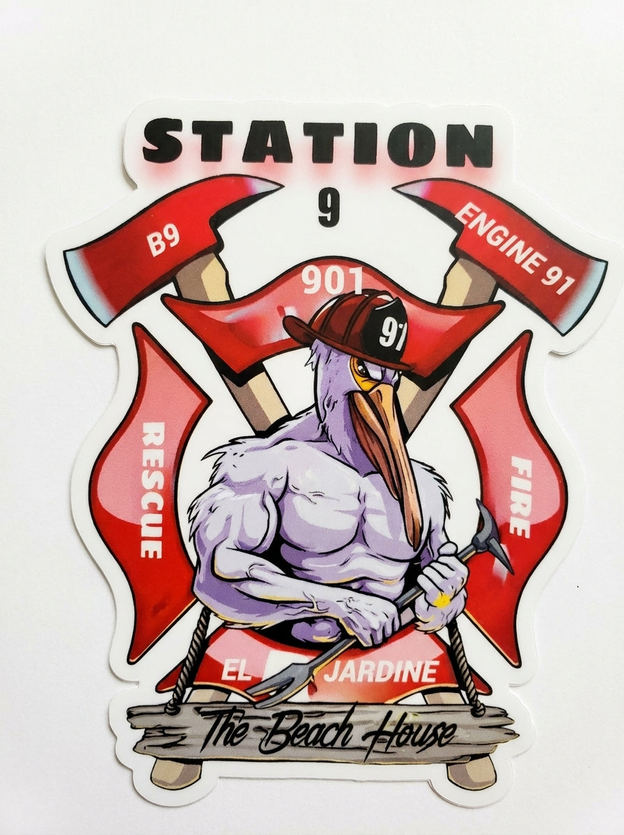 Station 9 Beach House Customer Decal or Magnet (sqd.1)