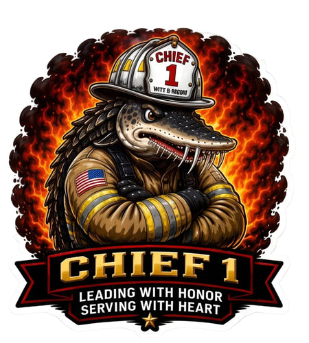 Chief 1 Leading with Honor Customer Decal or Magnet economy non-reflective decal