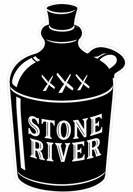 Stone River Window or Helmet Decal economy non-reflective decal