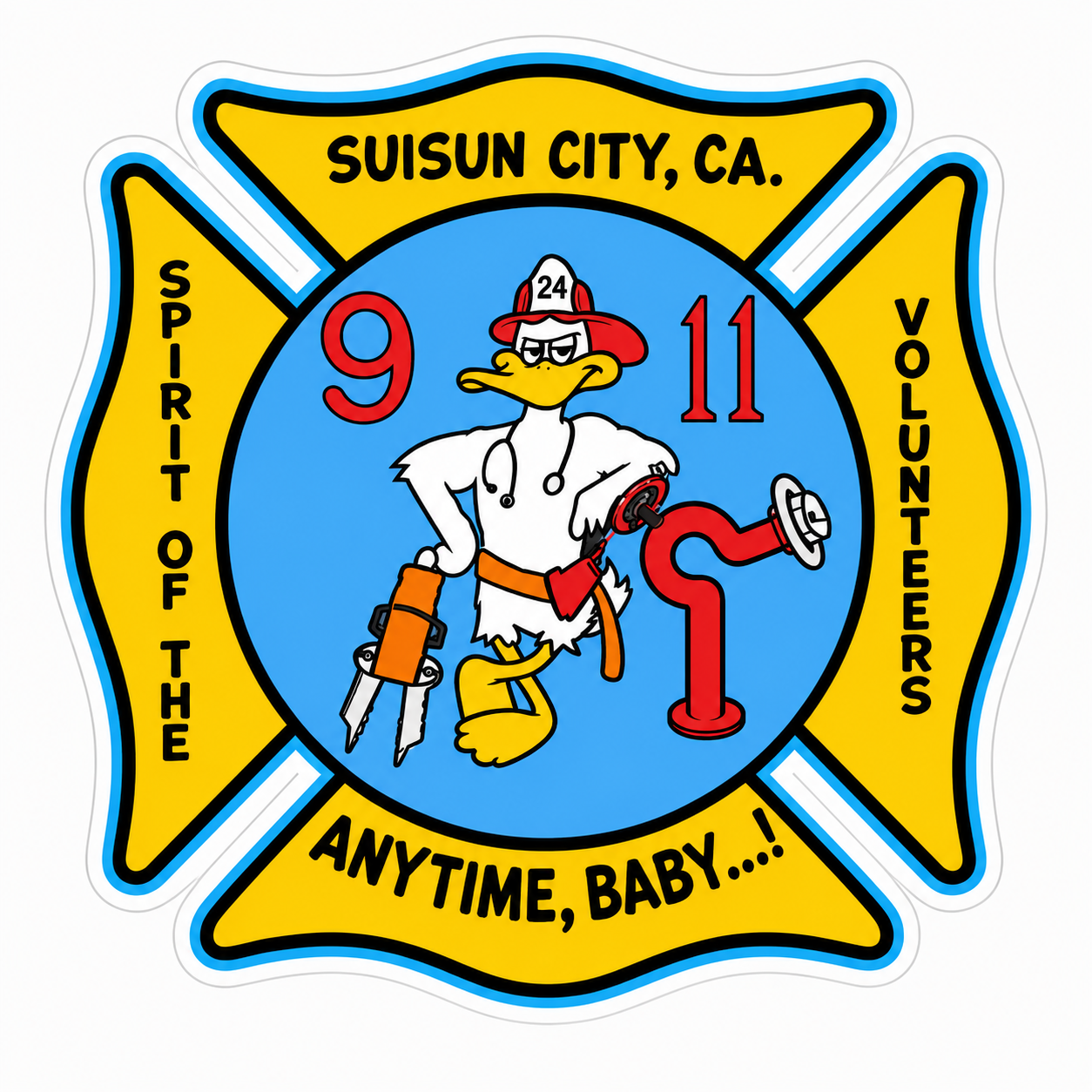 Suisun City, CA Window or Helmet Decal economy non-reflective decal