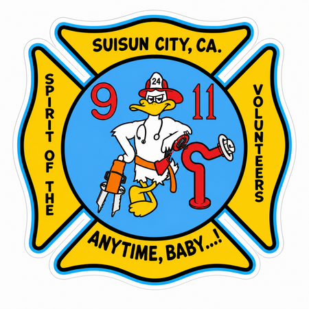 Suisun City, CA Window or Helmet Decal economy non-reflective decal